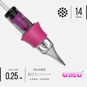 OMG Needles- 14 Round Shader (.25mm / #8)- Box of 20