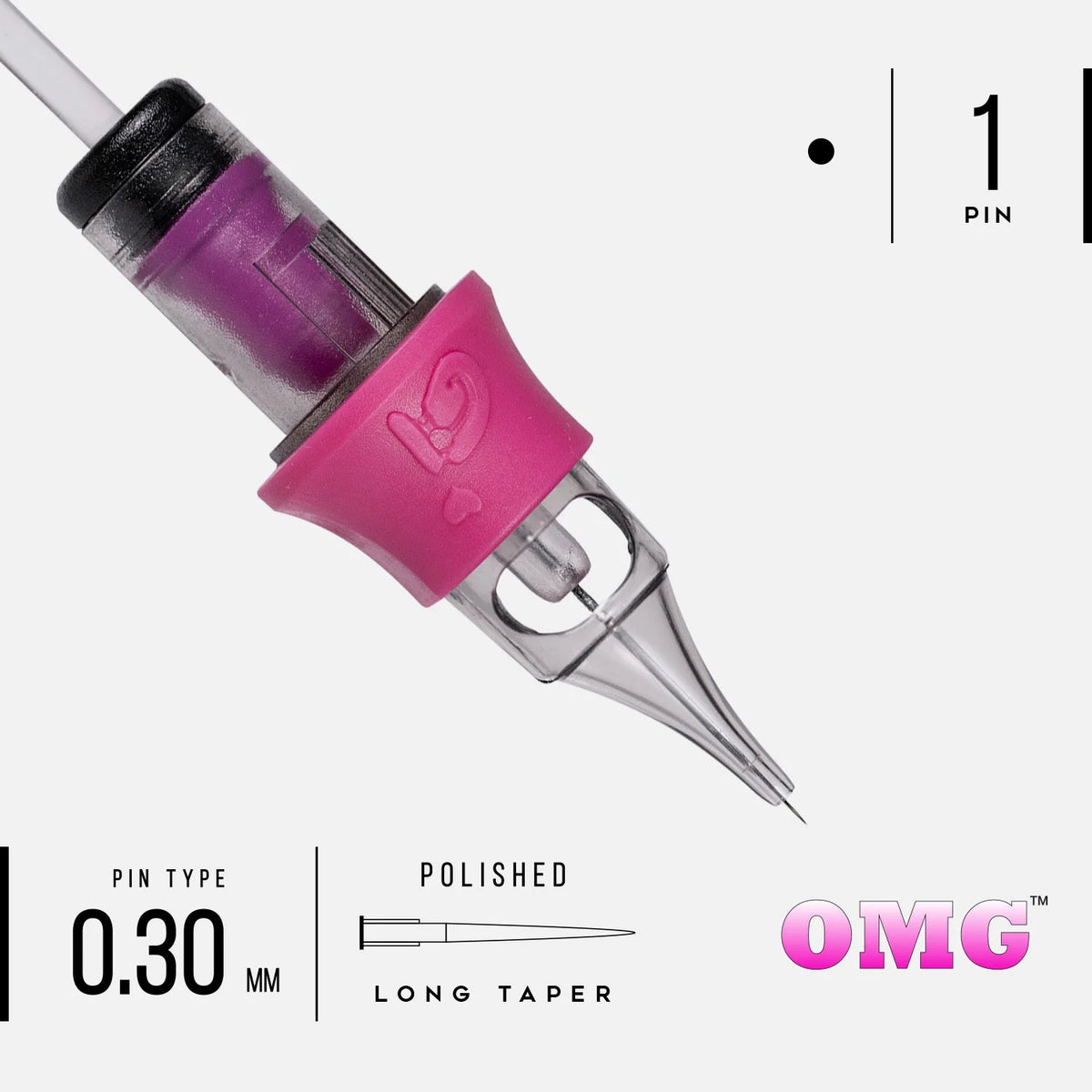 OMG Needles- 1 Round Liner (0.30mm/#10)- box of 20