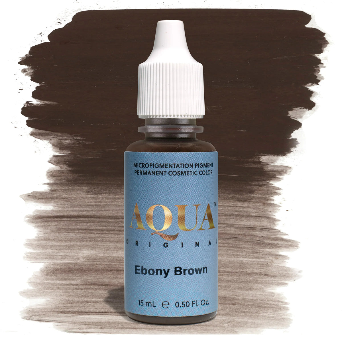Li Pigments Aqua- Ebony Brown Brow Pigment, 15ml