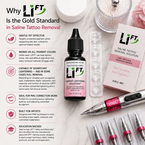 LiFT Saline Tattoo Lightening Solution- 15ml